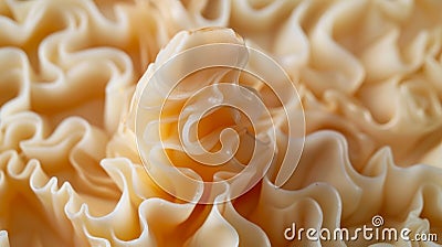 A zoomedin view of a waxy taper candle with its delicate and intertwined layers creating a complex texture Stock Photo