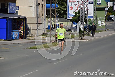 Zrenjanin Serbia`s first marathon through the streets Editorial Stock Photo