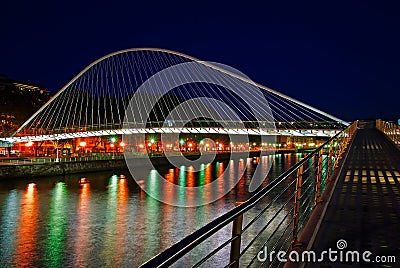 Zubizuri bridge, Euskadi, Spain Editorial Stock Photo