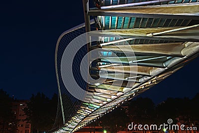 Zubizuri bridge, Euskadi, Spain Editorial Stock Photo