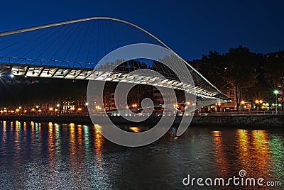 Zubizuri bridge, Euskadi, Spain Editorial Stock Photo