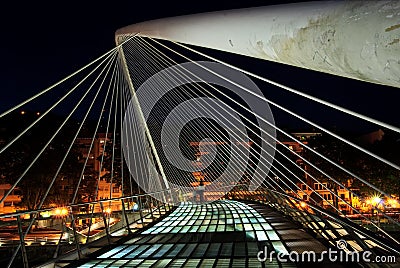 Zubizuri bridge, Euskadi, Spain Editorial Stock Photo