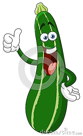 Zucchini cartoon Vector Illustration