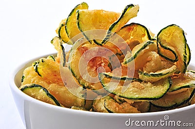 Zucchini chips Stock Photo