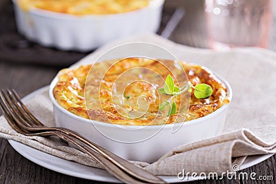 Zucchini and onion bake Stock Photo