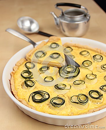 Zucchini tart Stock Photo