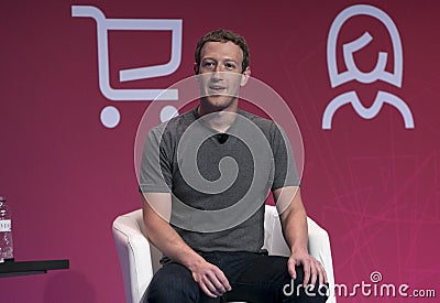 Zuckerberg wmc Editorial Stock Photo