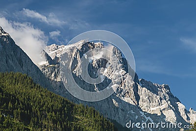 Zugspitze Seen From Grainau, Germany Stock Photo