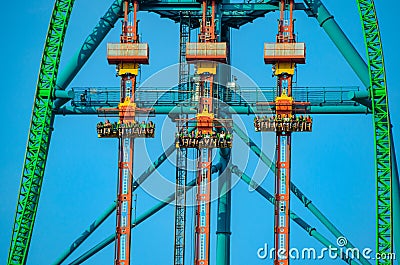 Zumanjaro Drop of Doom in Six Flags Great Adventure Jackson Township, New Jersey, USA Editorial Stock Photo