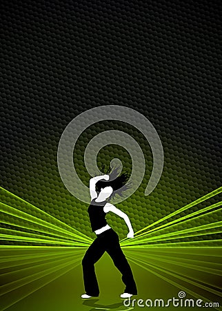 Zumba fitness dance background Stock Photo