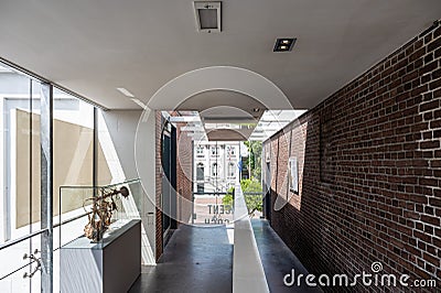 Zundert, North Brabant, The Netherlands, Decorated interior of the Van Gogh museum Editorial Stock Photo