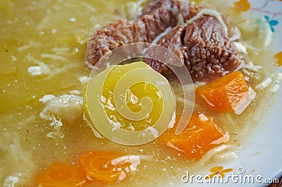 Zuppa con carne di manzo Stock Photo