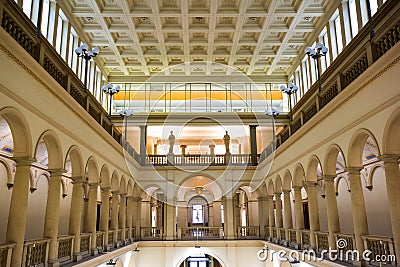 Interior of ETH Zurich Swiss Federal Institute of Technology in Zurich. Editorial Stock Photo