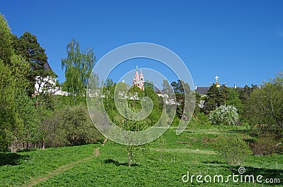 ZVENIGOROD, RUSSIA - May, 2017: Savvino-Storozhevsky monastery in Zvenigorod. Moscow region, Russia Editorial Stock Photo