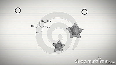 Zwart-witte animatie van chemie en wetenschappen onderworpen met de krabbel van de laboratoriumreageerbuis royalty-vrije illustratie Zwart-witte animatie van chemie en wetenschappen onderworpen met de krabbel van de laboratoriumreageerbuis royalty-vrije illustratie