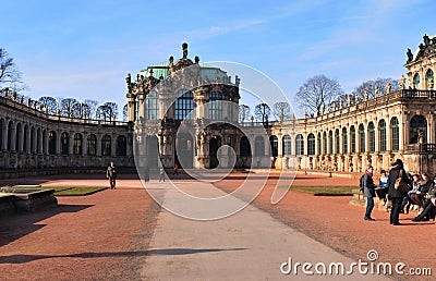 The Zwinger in Dresden city belongs to Germanyâ€™s most important late barock buildings Editorial Stock Photo