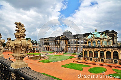 Zwinger galley - museum in Dresden Stock Photo