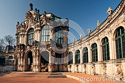 The Zwinger - palace in Dresden Stock Photo