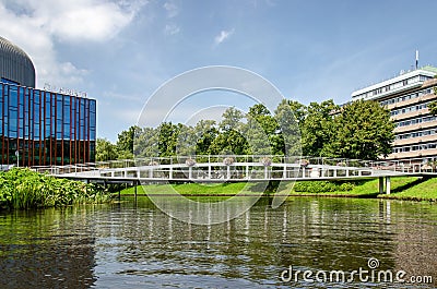 City moat and bridge Editorial Stock Photo