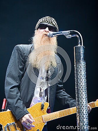 ZZ TOP performs on stage at Sportarena Editorial Stock Photo