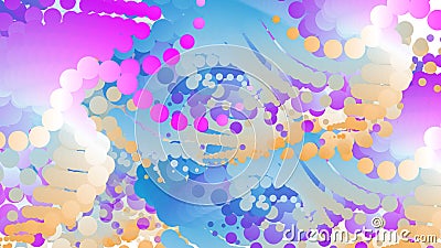 ZZZ09The illustrations and clipart. Colorful dots in undefined pattern and size in white background Cartoon Illustration