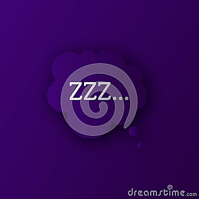 Zzz sleep sound vector Vector Illustration