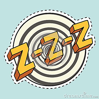 Zzz sound sleep and zumm Vector Illustration