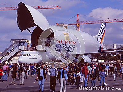 ZÃ¼rich-Airport: many people came to the air show Editorial Stock Photo