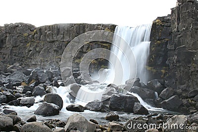 Ã–xarÃ¡rfoss waterfall Stock Photo