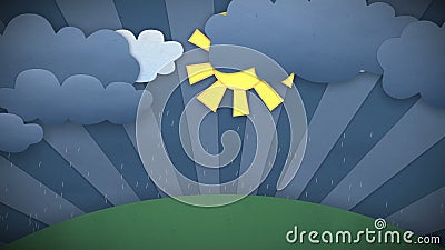 Ändrande härlig illustration för väder Regn- och solbegreppsTime-schackningsperiod Animering för tecknad filmstil 3d HD 1080 stock illustrationer Ändrande härlig illustration för väder Regn- och solbegreppsTime-schackningsperiod Animering för tecknad filmstil 3d HD 1080 stock illustrationer
