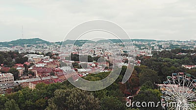 Εναέρια άποψη πέρα από Lvov, Ουκρανία Ρόδα επιθεώρησης στην πόλη Lviv Ουκρανία απόθεμα βίντεο Εναέρια άποψη πέρα από Lvov, Ουκρανία Ρόδα επιθεώρησης στην πόλη Lviv Ουκρανία απόθεμα βίντεο