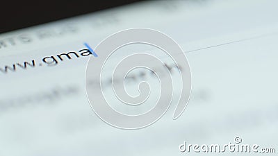 ΜΑΚΡΟΕΝΤΟΛΗ: Περιοχή δακτυλογράφησης Gmail στο φραγμό μηχανών αναζήτησης απόθεμα βίντεο ΜΑΚΡΟΕΝΤΟΛΗ: Περιοχή δακτυλογράφησης Gmail στο φραγμό μηχανών αναζήτησης απόθεμα βίντεο
