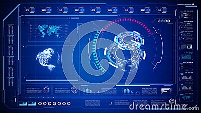 Στοιχείο αριθμού ψηφιακού κειμένου HUD GUI περιβάλλοντος εργασίας χρήστη για την έννοια της τεχνολογίας του κυβερνοχώρου με ρηχό διανυσματική απεικόνιση Στοιχείο αριθμού ψηφιακού κειμένου HUD GUI περιβάλλοντος εργασίας χρήστη για την έννοια της τεχνολογίας του κυβερνοχώρου με ρηχό διανυσματική απεικόνιση
