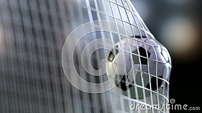 Σφαίρα ποδοσφαίρου στο στόχο καθαρό με σε αργή κίνηση Σε αργή κίνηση σφαίρα ποδοσφαίρου στο δίχτυ Σφαίρα ποδοσφαίρου στο στόχο καθαρό με σε αργή κίνηση Σε αργή κίνηση σφαίρα ποδοσφαίρου στο δίχτυ