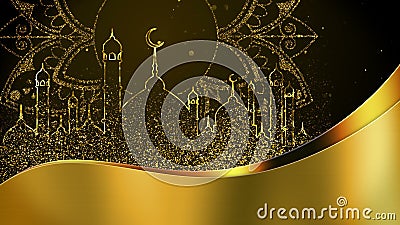 Το Ramadan με το χρυσό υπόβαθρο μουσουλμανικών τεμενών μορίων περιτυλίχτηκε ελεύθερη απεικόνιση δικαιώματος Το Ramadan με το χρυσό υπόβαθρο μουσουλμανικών τεμενών μορίων περιτυλίχτηκε ελεύθερη απεικόνιση δικαιώματος