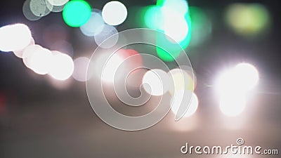 Υπόβαθρο θαμπάδων πόλεων Περίληψη οδών του Λος Άντζελες φω'των Defocused απόθεμα βίντεο Υπόβαθρο θαμπάδων πόλεων Περίληψη οδών του Λος Άντζελες φω'των Defocused απόθεμα βίντεο