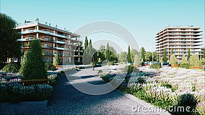 Город, визуализирование 3d городка архитектурноакустическое вид с воздуха Реалистическая анимация 4K бесплатная иллюстрация Город, визуализирование 3d городка архитектурноакустическое вид с воздуха Реалистическая анимация 4K бесплатная иллюстрация