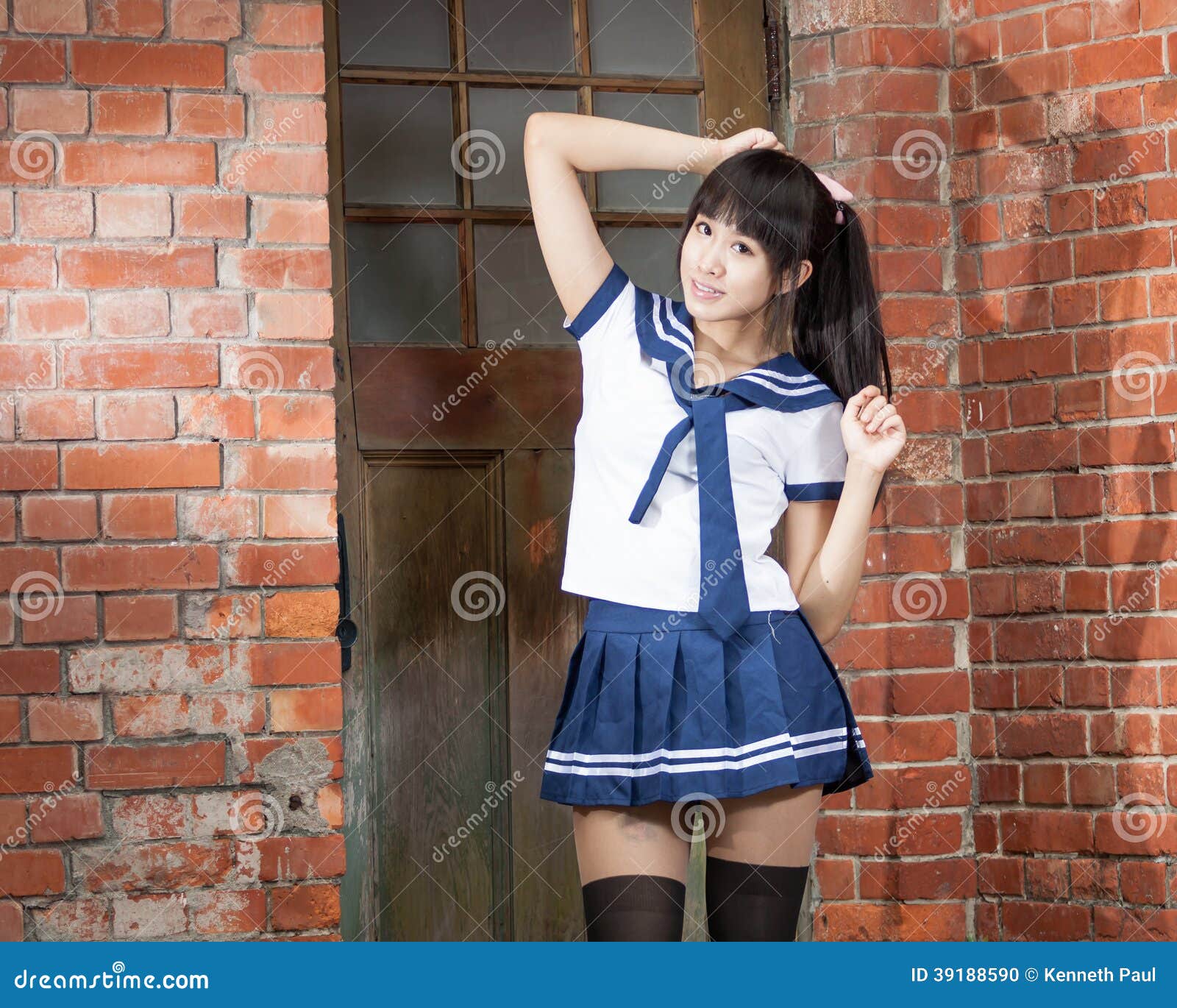 Young Asain School Girls