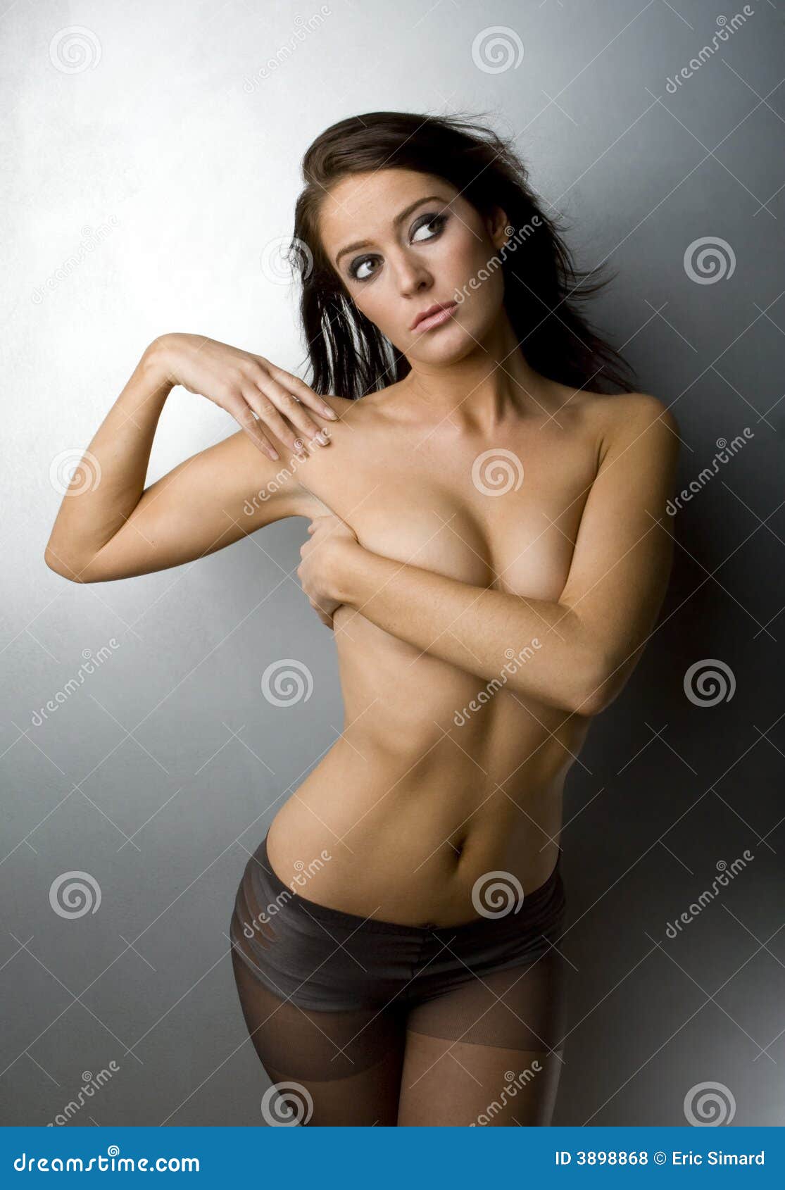 Hot Brunette Topless