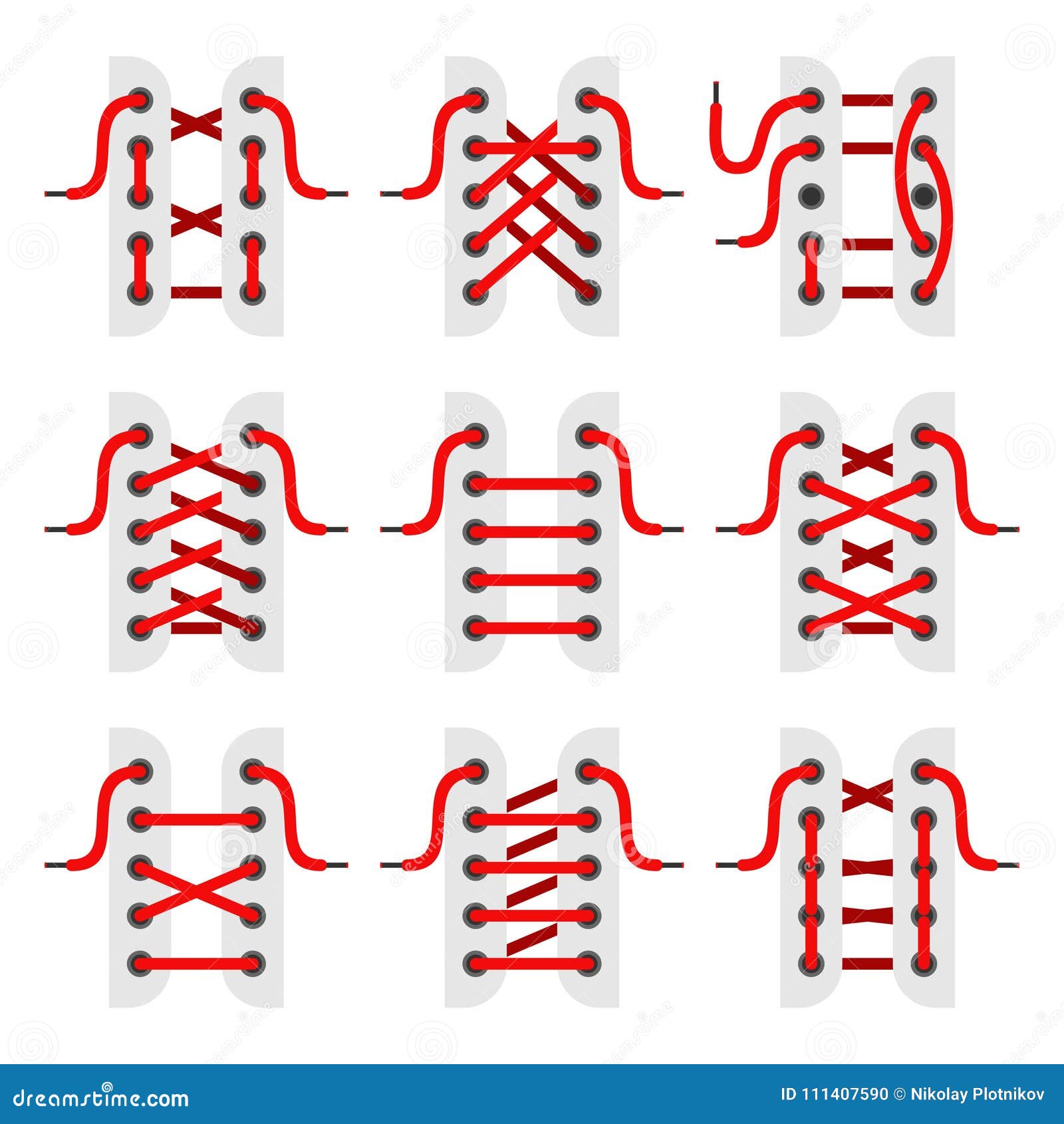 Схема шнуровки кроссовок