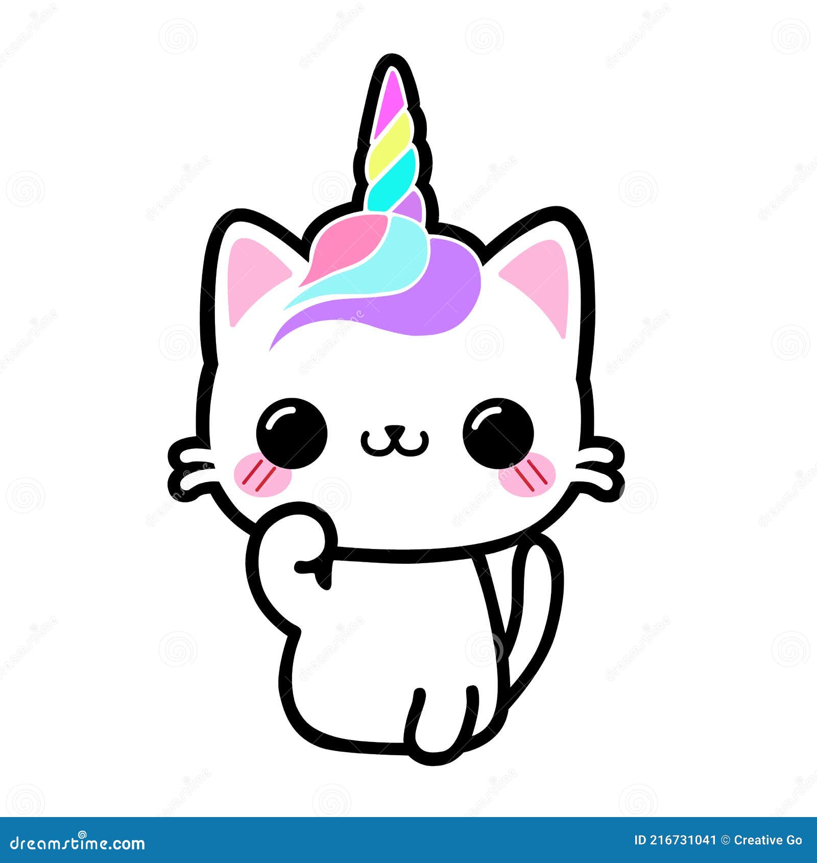 Картинки Котик Единорожка