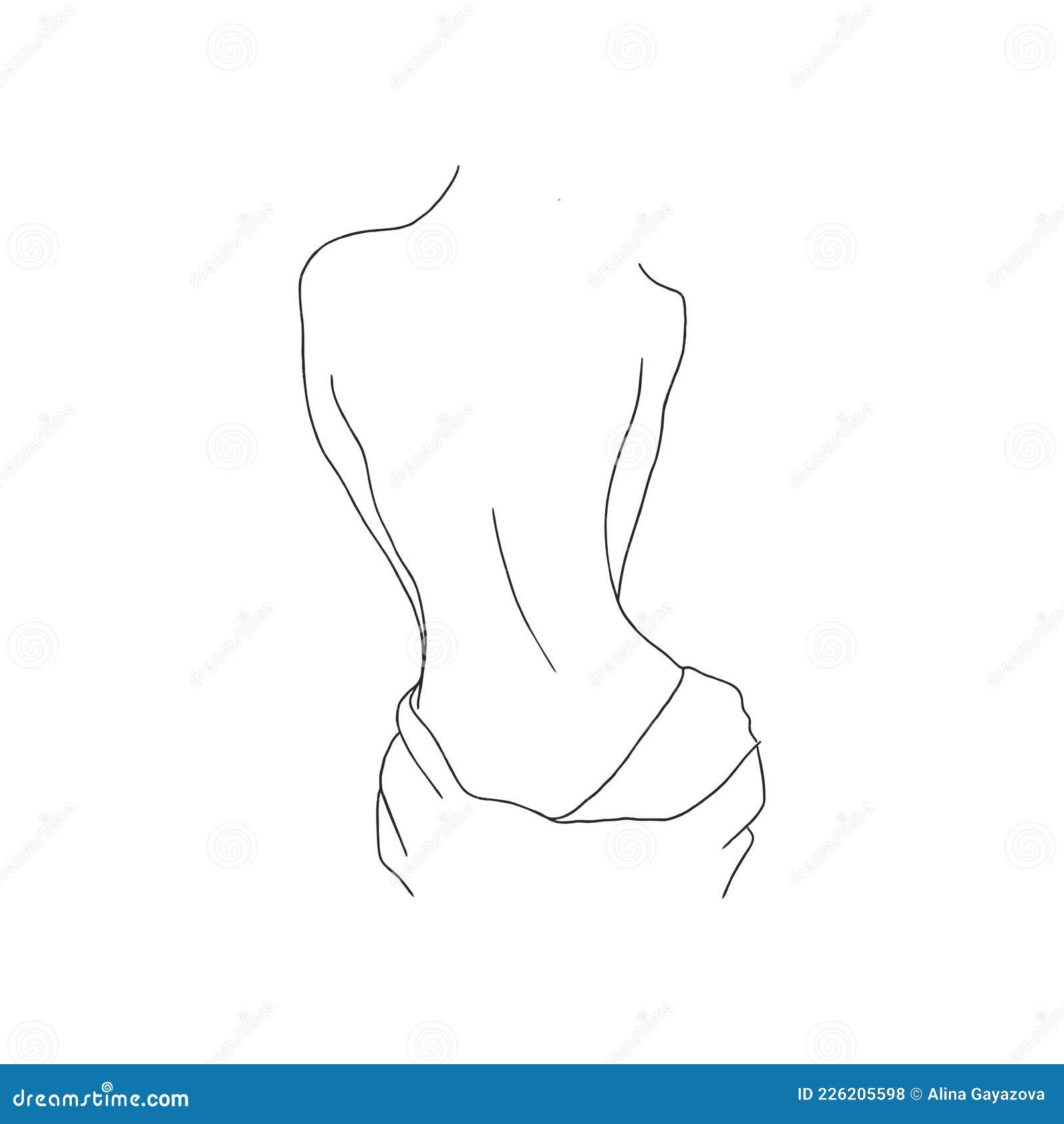 Девушка Сзади Фото Рисунок