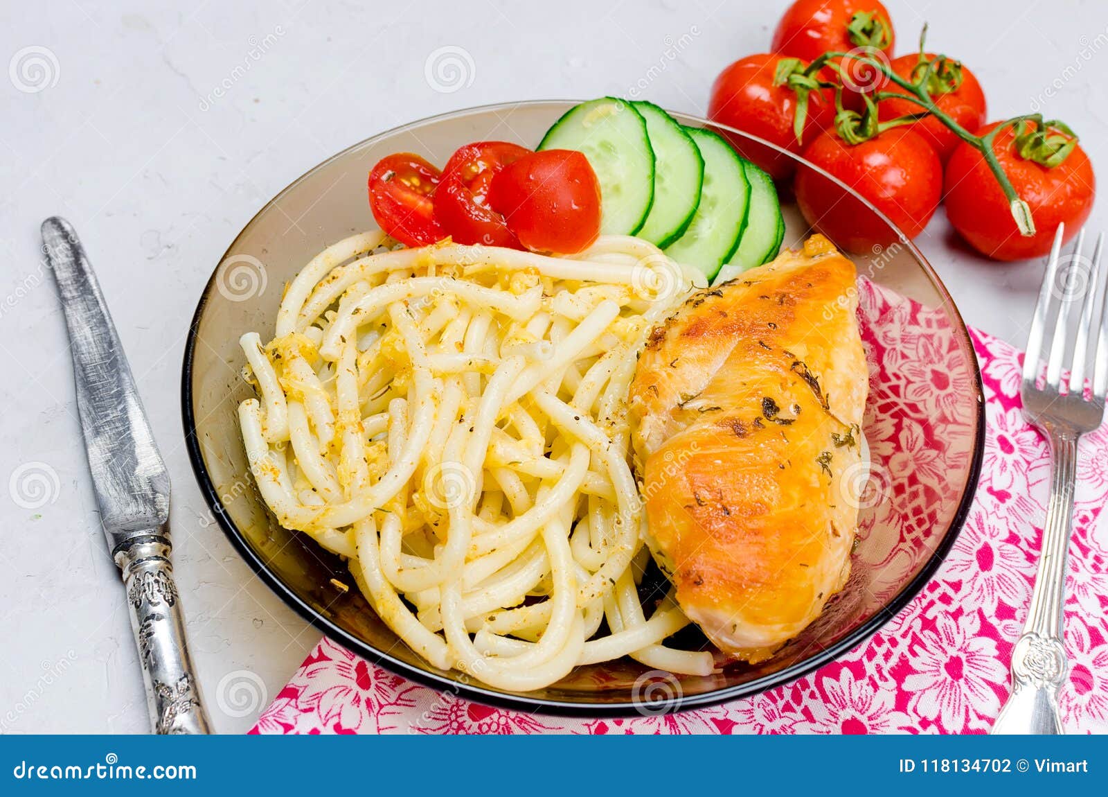 Макароны С Куриной Грудкой Фото