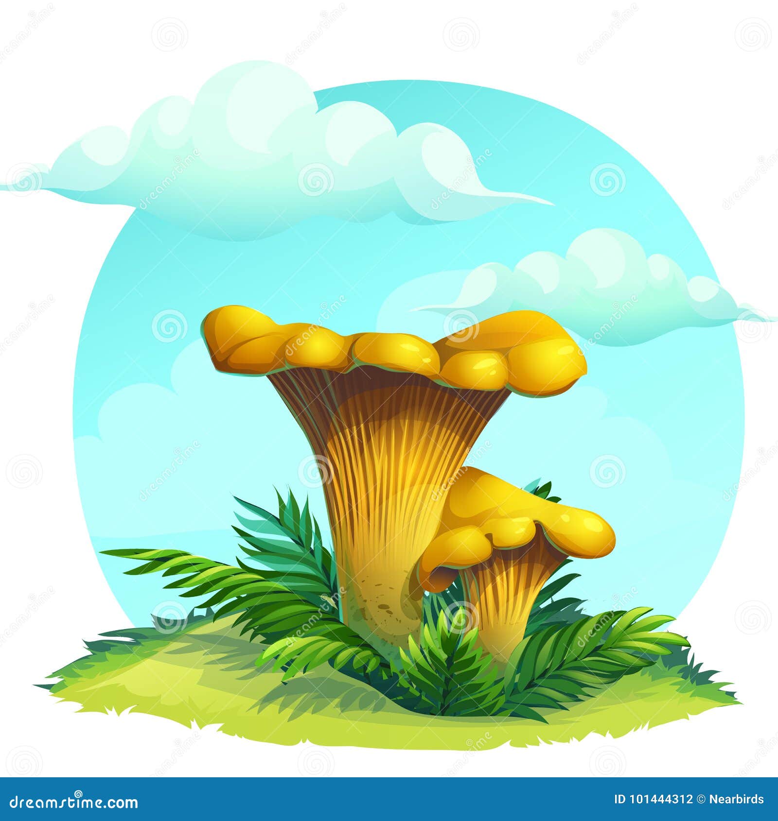 Грибы Лисички Картинки Для Детей Цветные