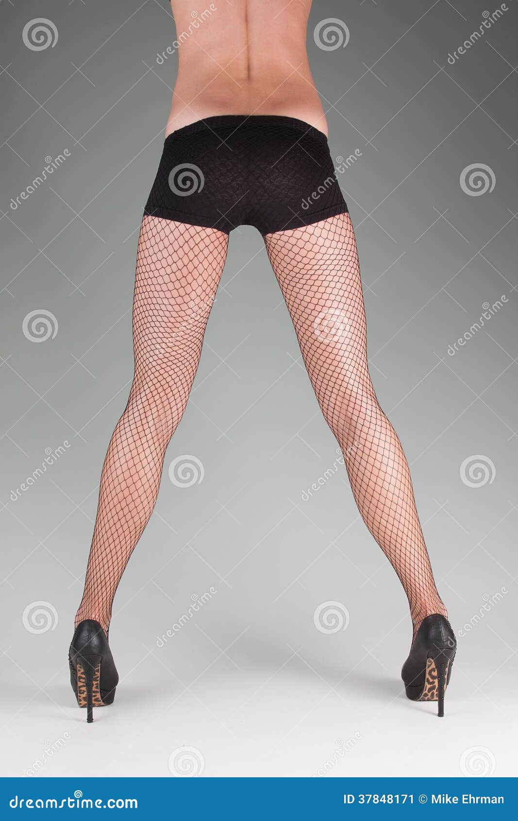 Fishnet stockings chick gets boned hard