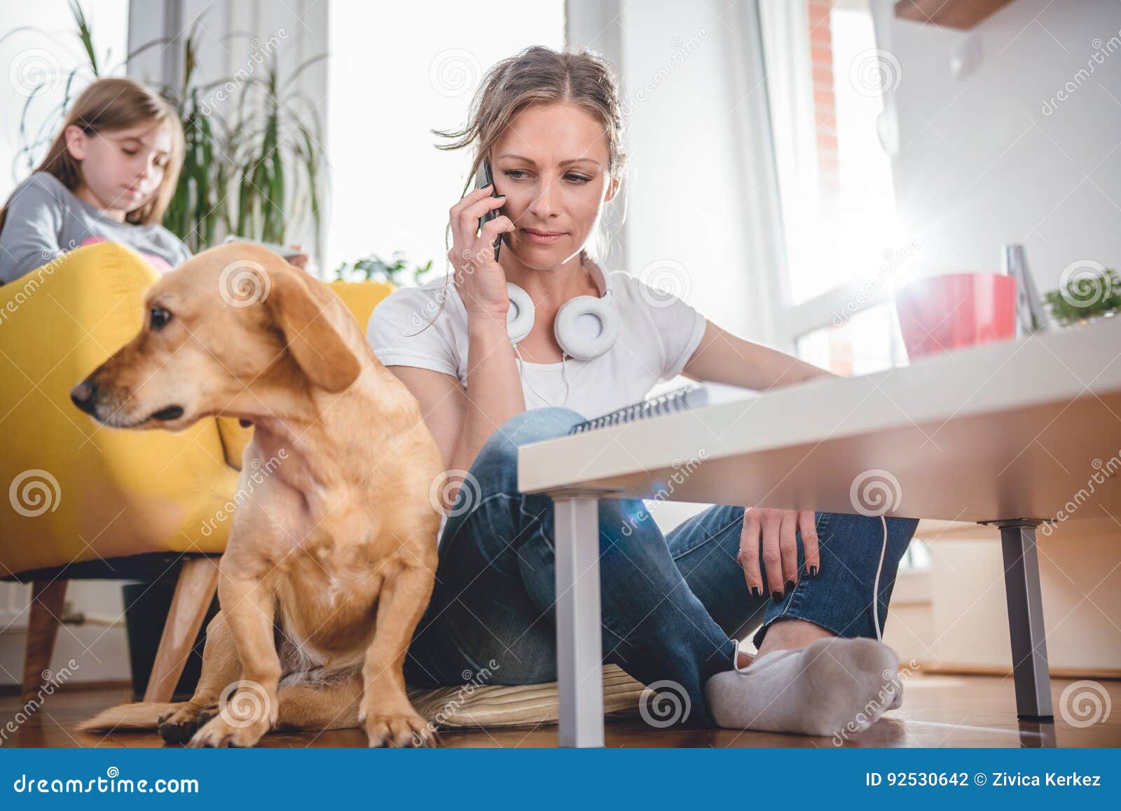 Dog Knots Woman