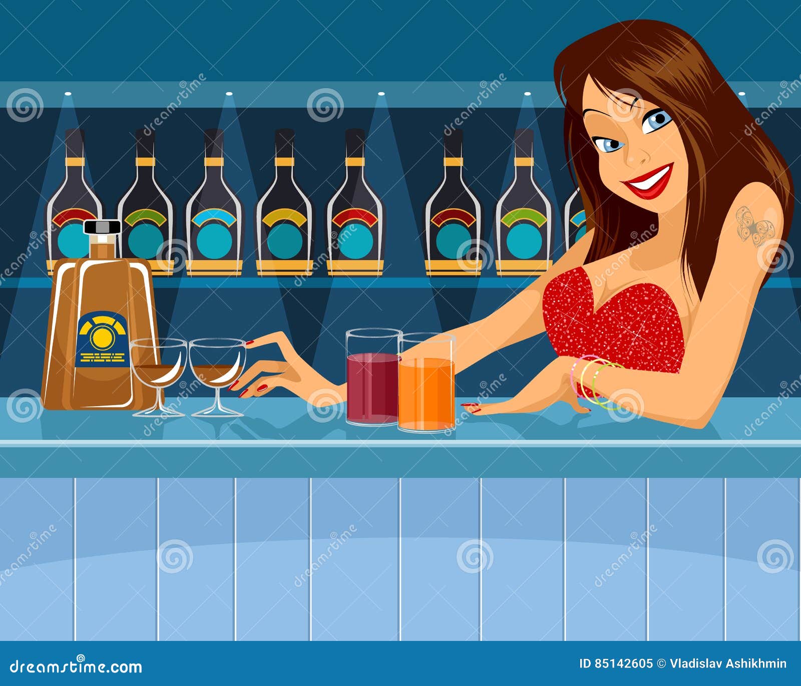 Bartender Cleavage