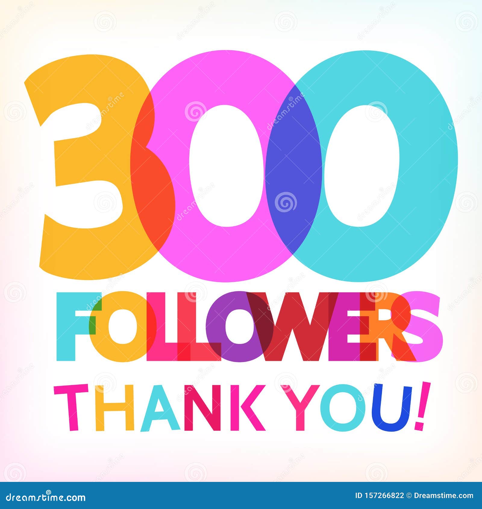 A 300 Seguidores Gracias Tarjeta Ilustracion Del Vector Ilustracion De Divertido Usted