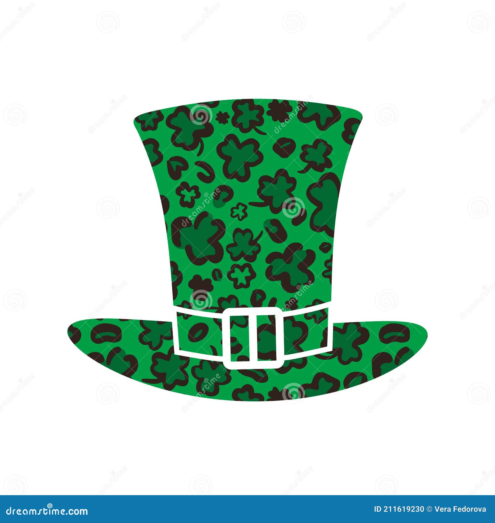 8 ª Sombrero Verde Del Dia De Patrick Hecho De Papel De Leopardo O Jaguar Simbolo Del Dia De Saint Patricks Plantilla Vectorial Ilustracion Del Vector Ilustracion De Barra Resorte
