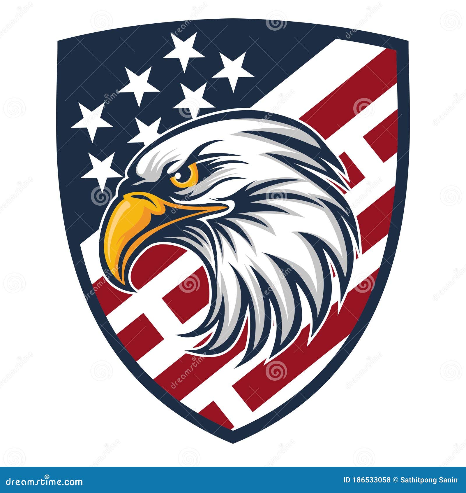 águila Hecha En Estados Unidos De América Vectores De Logotipo De Estados  Unidos Bandera De Estados Unidos 3 Foto de archivo editorial - Ilustración  de concepto, americano: 186533058